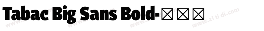 Tabac Big Sans Bold字体转换